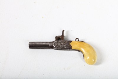 Lot 111 - A 19th century cased miniature pistols set The...
