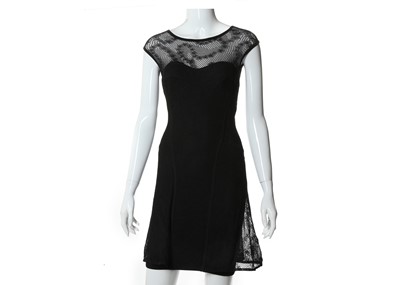 Lot 499 - Herve Leger black layered dress, tight fitting...