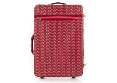 Lot 227 - Goyard red Rolling Trolley PM, printed red...