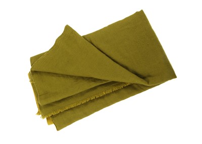 Lot 433 - Hermes two tone green cashmere shawl/blanket,...