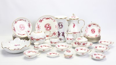 Lot 154 - A COLLECTION OF MEISSEN PURPLE 'OPULENT COURT...