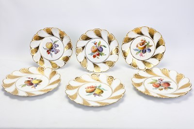 Lot 152 - A SET OF SIX MEISSEN PORCELAIN CABINET PLATES,...