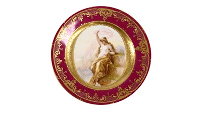 Lot 125 - A VIENNA STYLE PORCELAIN CABINET PLATE OF 'THE...