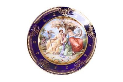 Lot 124 - A VIENNA STYLE PORCELAIN CABINET PLATE, late...