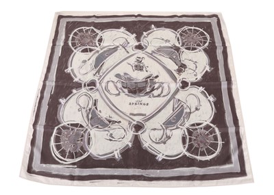 Lot 544 - Hermes 'New Springs' silk scarf, c.2009,...