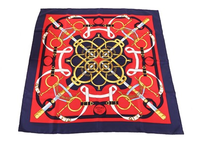 Lot 305 - Hermes 'Eperon d'Or' silk scarf, designed in...