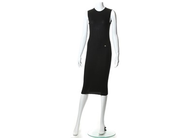 Lot 529 - Chanel black wool tube dress, dated 2008, with...