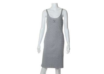 Lot 582 - Chanel silver and light blue summer dress,...