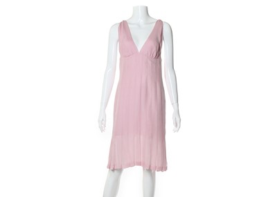 Lot 293 - Chanel pale pink silk dress, dated 2004,...