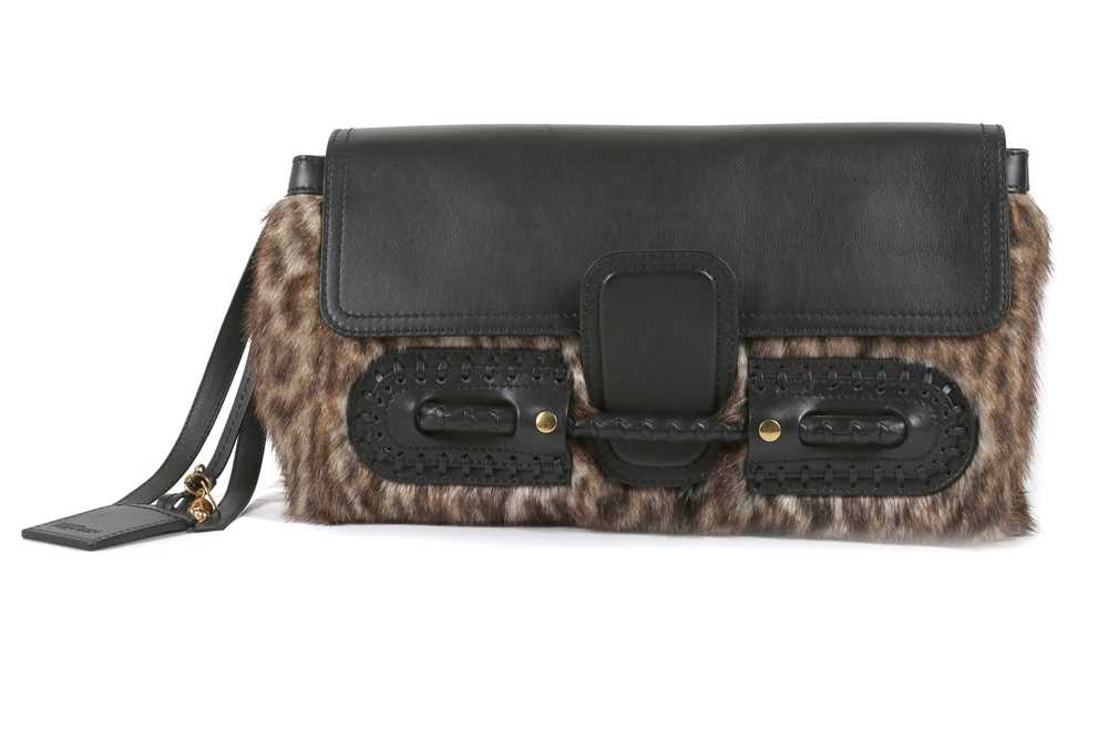Lot 568 - Alexander McQueen Heroine Day clutch, leopard...