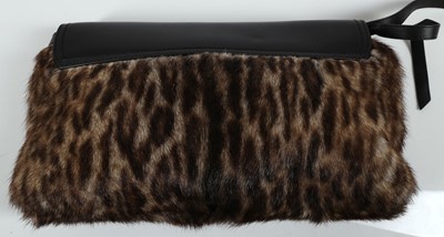 Lot 568 - Alexander McQueen Heroine Day clutch, leopard...
