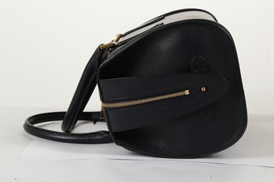 Lot 410 - Alexander McQueen navy Heroine Bowling bag,...