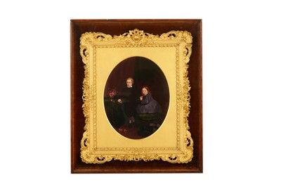 Lot 118A - A FINE ENAMELLED PORCELAIN PLAQUE BY GEORGE...