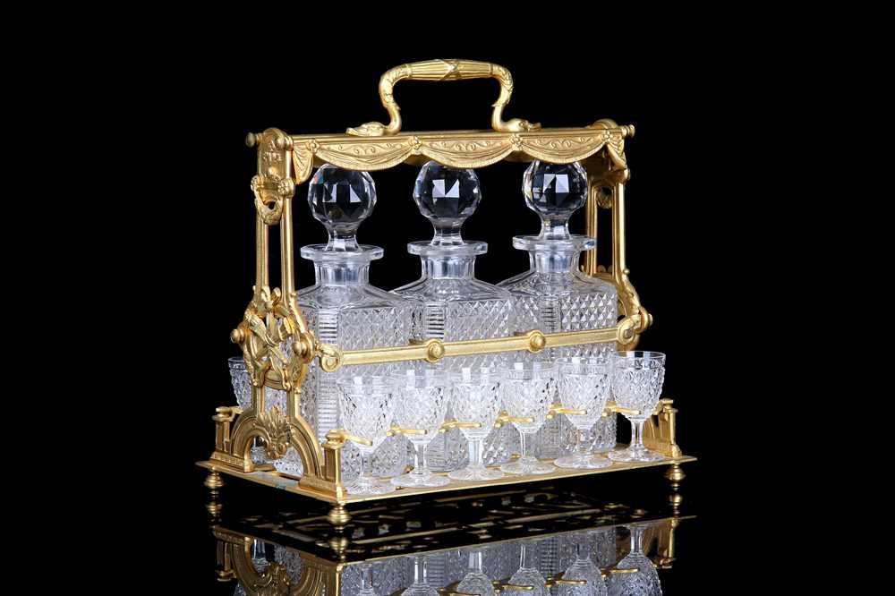 Lot 232 - A LATE 19TH CENTURY FRENCH CUT GLASS AND
