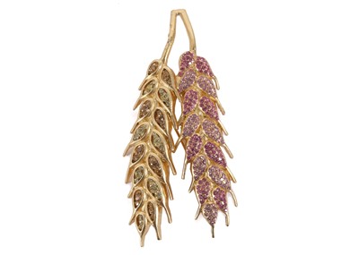 Lot 598 - Chanel wheat sheaf brooch, dated 2003, gold...