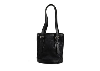 Lot 574 - Louis Vuitton black satin Micro Bucket Bag,...