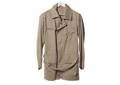 Lot 378 - Yves Saint Laurent Men's taupe cotton jacket,...