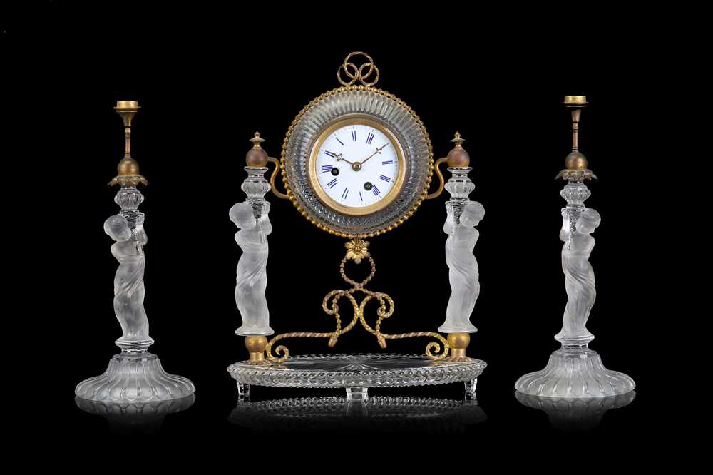 Lot 234 - A LATE 19TH CENTURY FROSTED AND CLEAR GLASS...