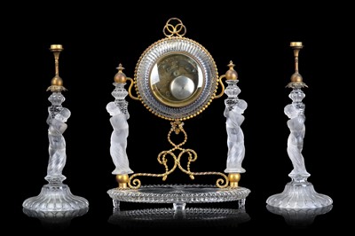 Lot 234 - A LATE 19TH CENTURY FROSTED AND CLEAR GLASS...