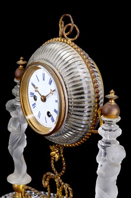 Lot 234 - A LATE 19TH CENTURY FROSTED AND CLEAR GLASS...