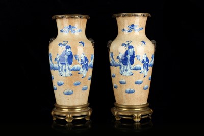 Lot 166 - A PAIR OF 19TH CENTURY CHINESE PORCELAIN VASES...