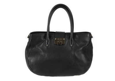 Lot 448 - Jimmy Choo black leather Rania M handbag, gold...