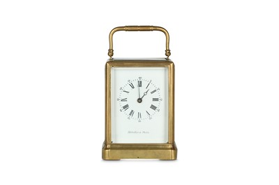 Lot 216 - A MID 19TH CENTURY FRENCH BRASS CARRIAGE CLOCK...