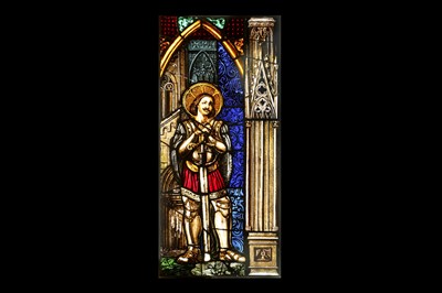 Lot 36 - A 19TH CENTURY SWISS STAINED GLASS PANEL...