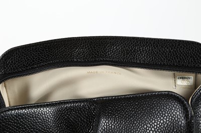 Lot 542 - Chanel black Timeless CC cosmetic pouch,...