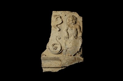 Lot 30 - AN ARCHITECTURAL RELIEF DEPICTING A PUTTO...