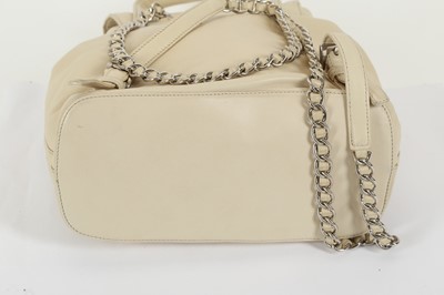 Lot 540 - Prada cream leather backpack, silver tone display picture 3