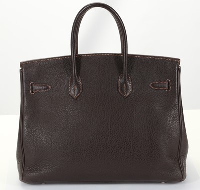 Lot 208 - Hermes Nicotine/Cocao Buffle Skipper Birkin 35,...