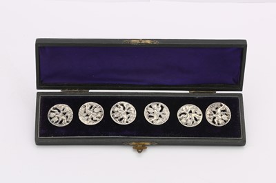 Lot 29 - A cased set of six late Victorian antique...