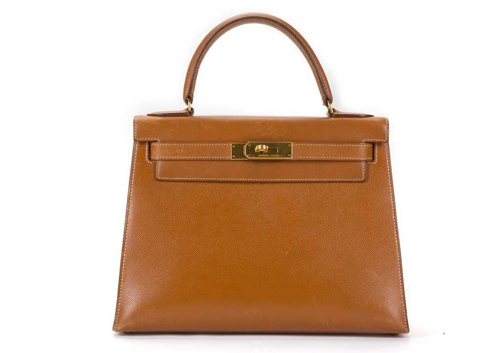 Lot 282 - Hermes gold Epsom Kelly Sellier 28, c.1989...