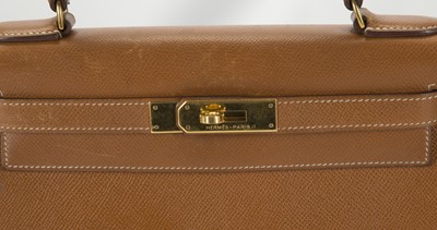 Lot 282 - Hermes gold Epsom Kelly Sellier 28, c.1989...