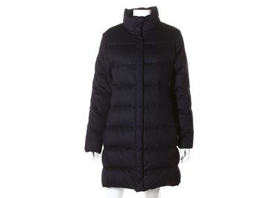 Lot 560 - Moncler black cashmere down padded coat, 1990s,...