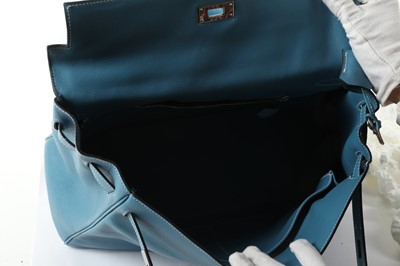 Lot 382 - Hermes Blue Jean Swift Kelly Retourne 36,...
