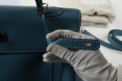 Lot 382 - Hermes Blue Jean Swift Kelly Retourne 36,...