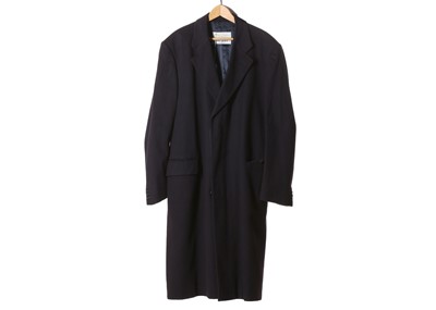 Lot 579 - Aquascutum black cashmere men's coat, size reg...