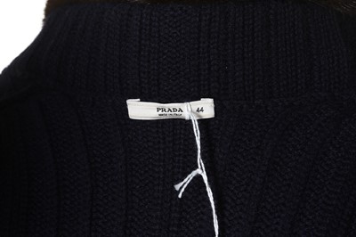 Lot 418 - Prada mink, fox and cashmere cardigan, navy...