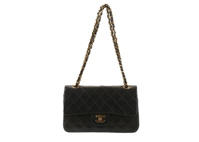 Lot 490 - Chanel black Small Classic Double Flap bag, c....