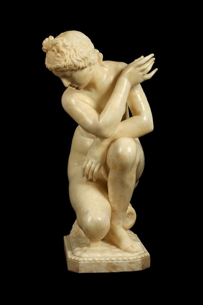 Lot 1 - A LARGE 19TH CENTURY ITALIAN CARVED ALABASTER...
