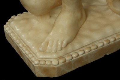 Lot 1 - A LARGE 19TH CENTURY ITALIAN CARVED ALABASTER...