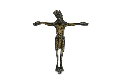 Lot 54 - A FRENCH BRONZE CORPUS CHRISTI IN THE GOTHIC...