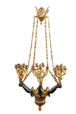 Lot 120 - A LATE 19TH CENTURY FRENCH EMPIRE STYLE GILT...