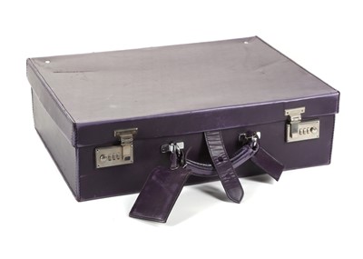 Lot 422 - Asprey and Garrard purple leather briefcase,...