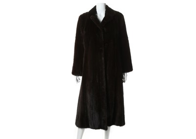 Lot 258 - Yves Saint Laurent chestnut brown mink coat,...
