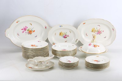 Lot 335 - A KPM Berlin porcelain dinner service for six,...