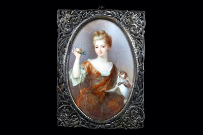 Lot 381 - AFTER PIERRE GOBERT  Portrait of a girl with a...