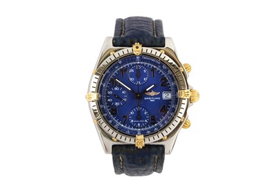 Lot 4 - BREITLING. A STAINLESS STEEL AND 18K GOLD...